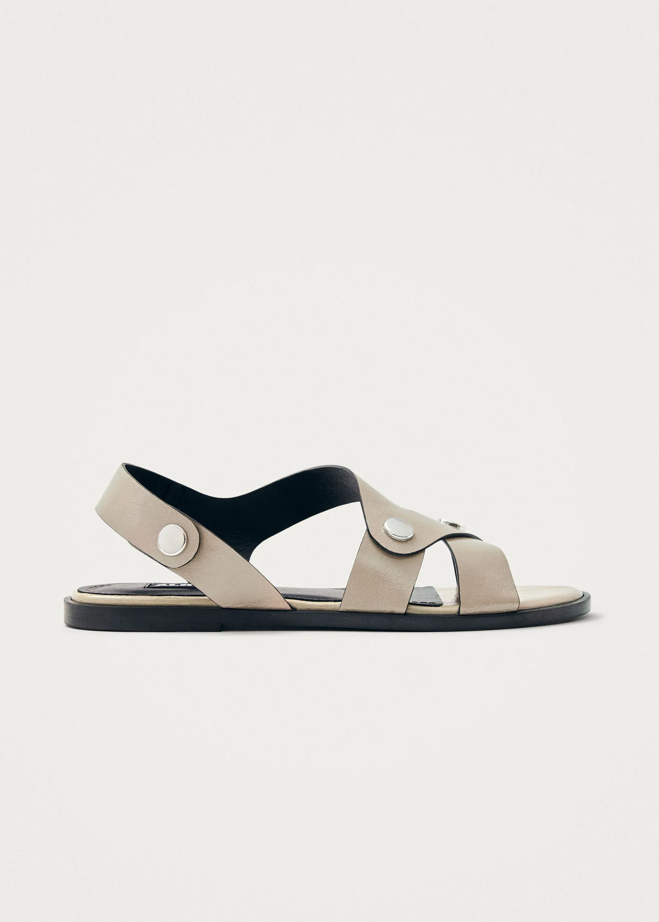 Mindy Onix Stone Beige Leather Sandals sold by Alohas