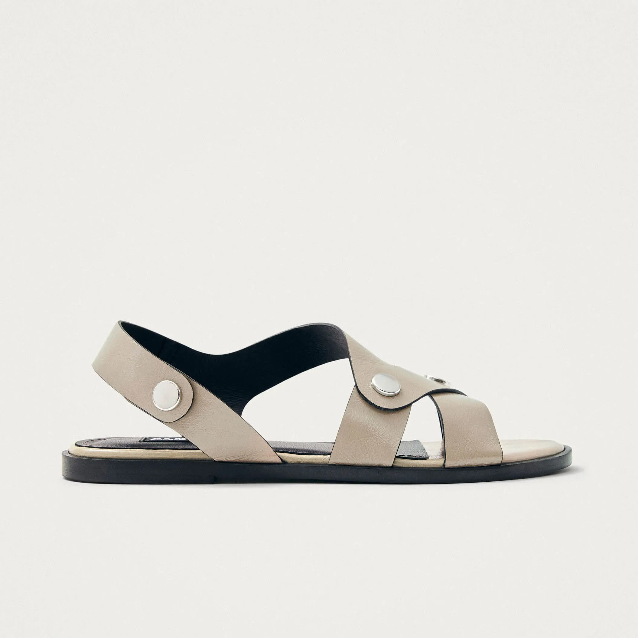 Mindy Onix Stone Beige Leather Sandals sold by Alohas product image thumbnail 3