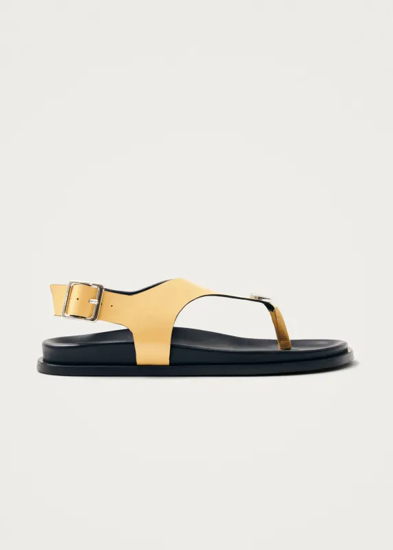 Harbor Onix Vanilla Leather Sandals sold by Alohas