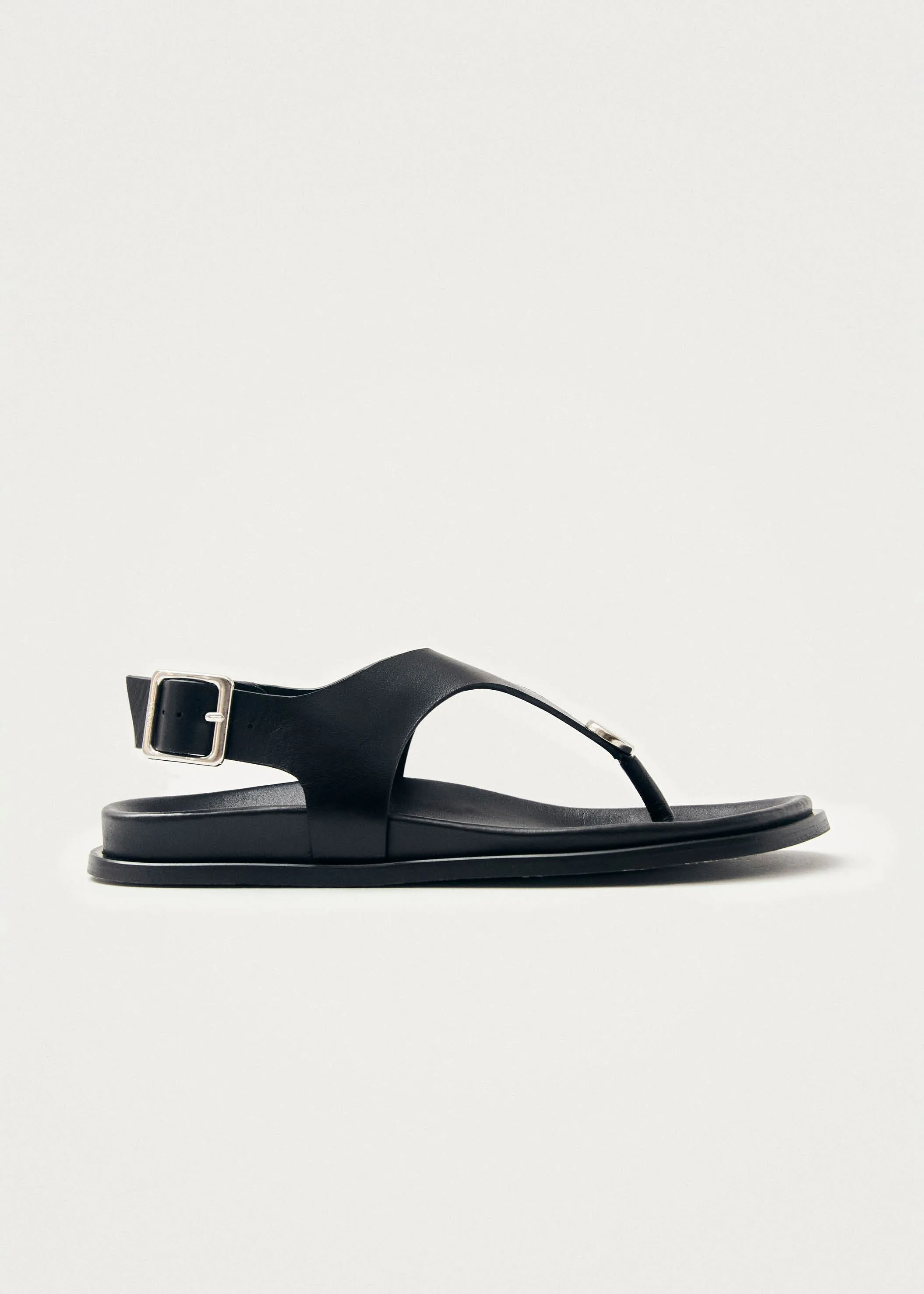 Harbor Black Leather Sandals sold by Alohas