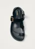 Siren Onix Black Leather Sandals sold by Alohas