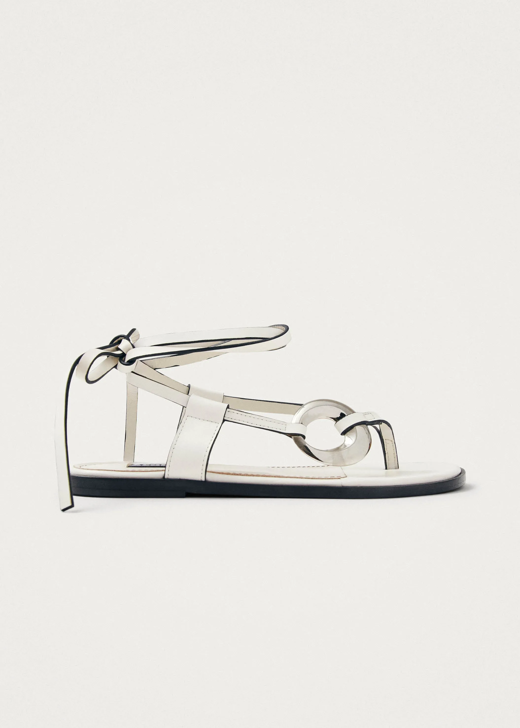 Morosia White Leather Sandals sold by Alohas