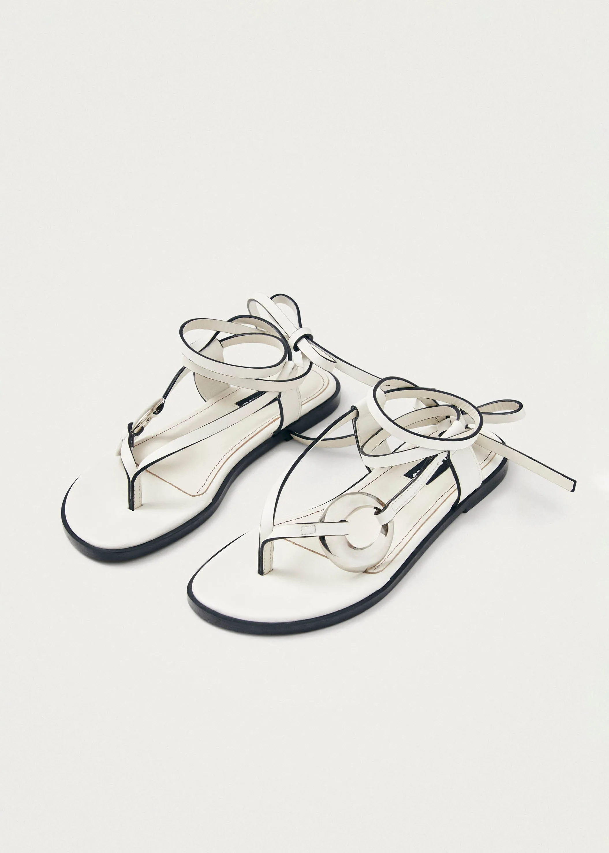 Morosia White Leather Sandals sold by Alohas product image thumbnail 2