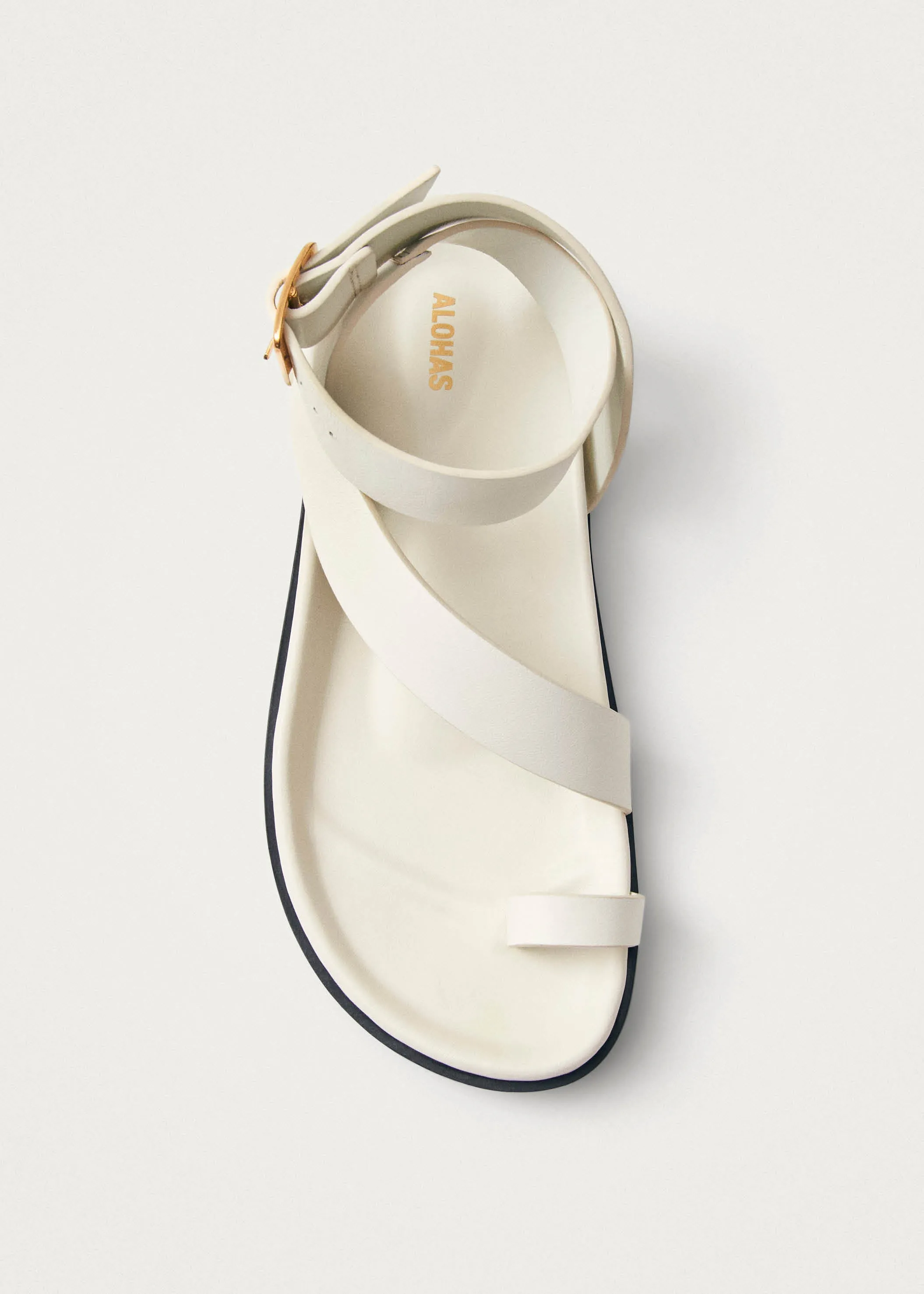 Myles White Leather Sandals sold by Alohas product image thumbnail 5