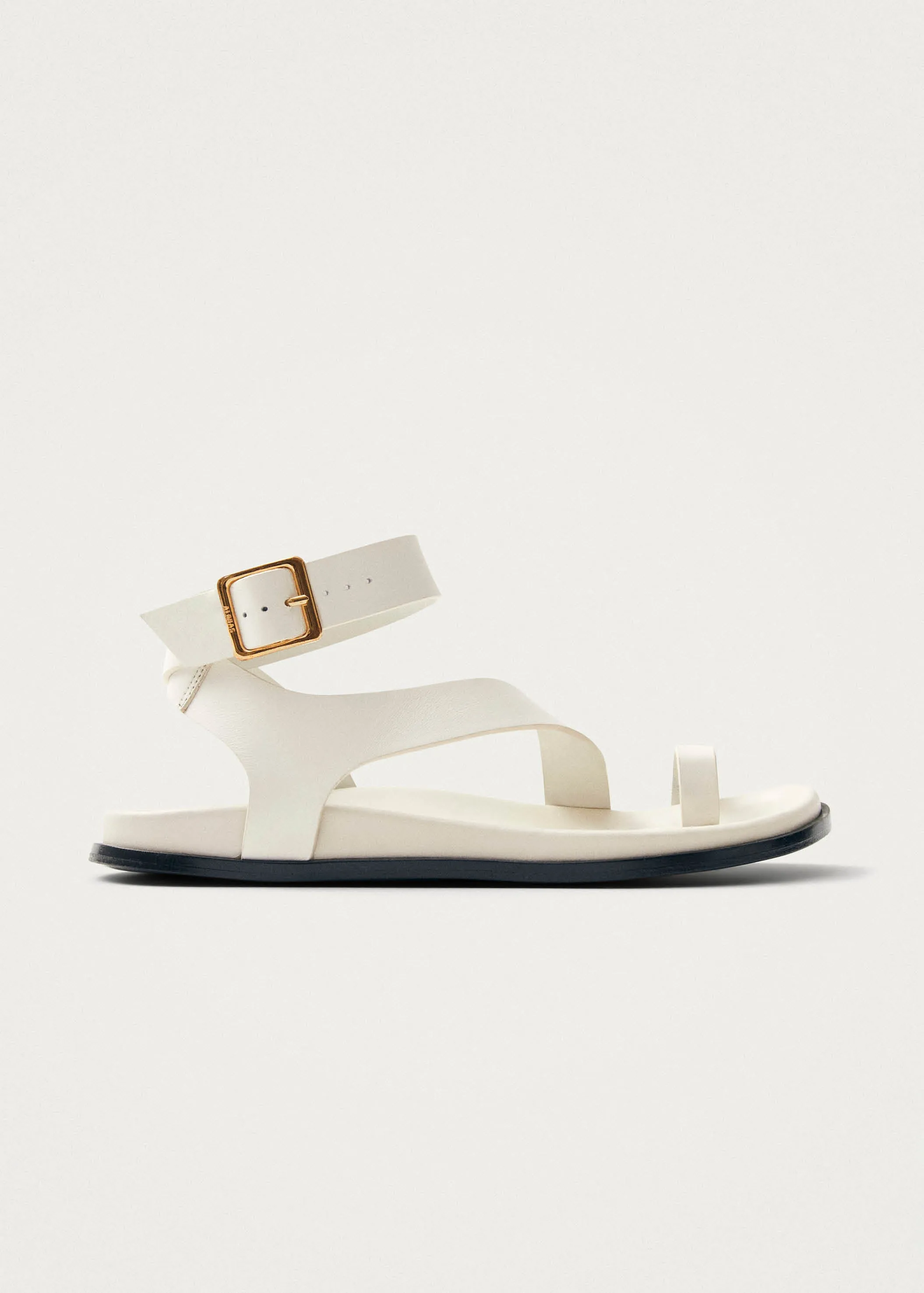 Myles White Leather Sandals sold by Alohas