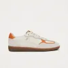 Tb.490 Rife Grain White Orange Leather Sneakers sold by Alohas