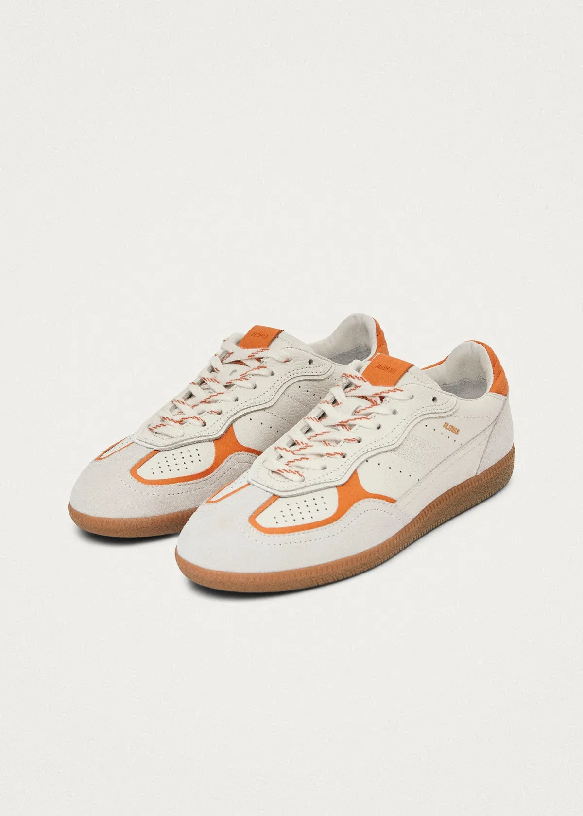 Tb.490 Rife Grain White Orange Leather Sneakers sold by Alohas product image thumbnail 2