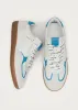 Tb.490 Rife Grain White Cornflower Blue Leather Sneakers sold by Alohas