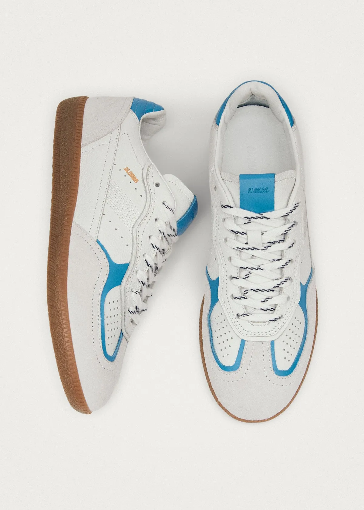 Tb.490 Rife Grain White Cornflower Blue Leather Sneakers sold by Alohas product image thumbnail 4