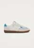 Tb.490 Rife Grain White Cornflower Blue Leather Sneakers sold by Alohas