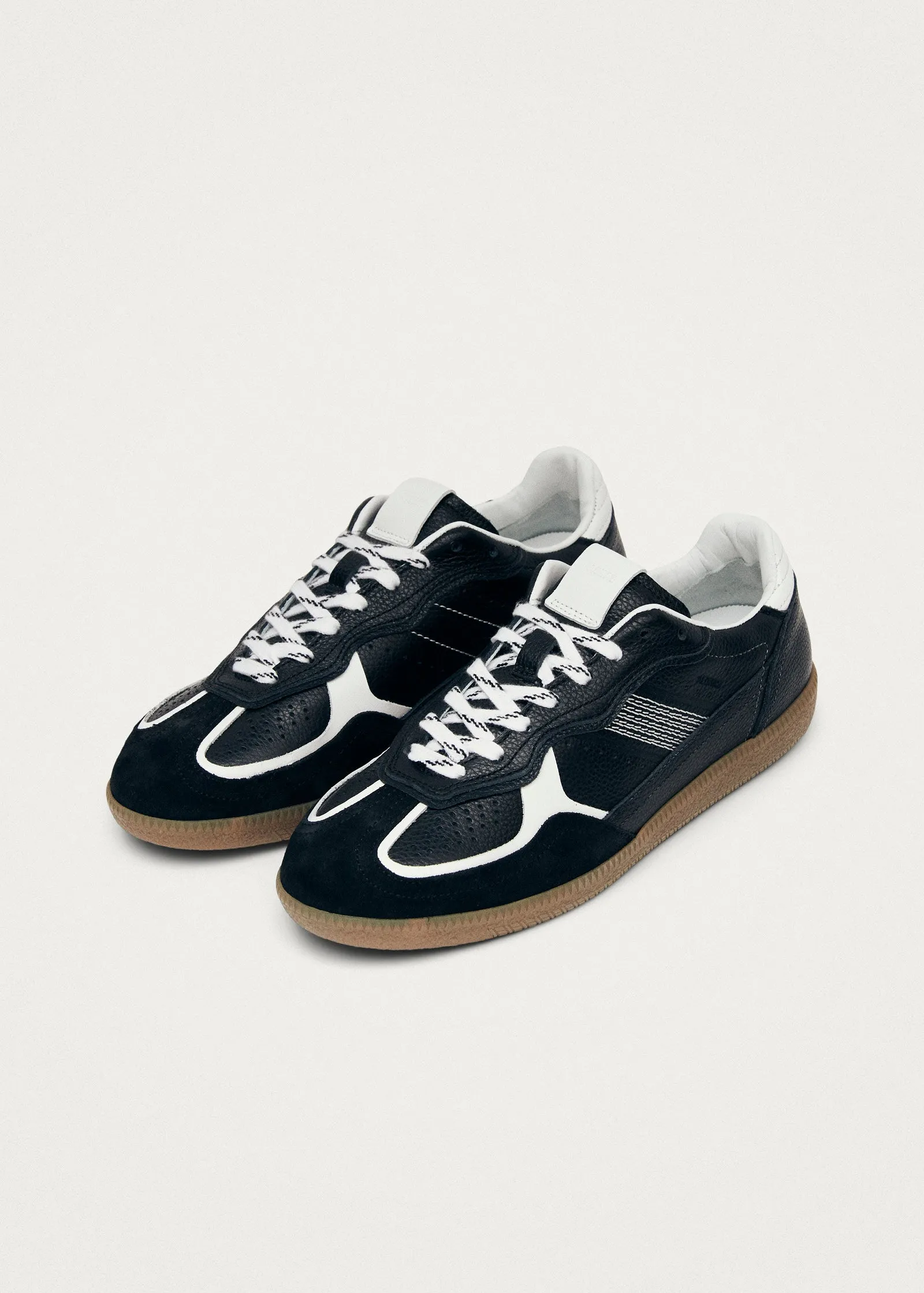 Tb.490 Rife Grain Black & White Leather Sneakers sold by Alohas product image thumbnail 2