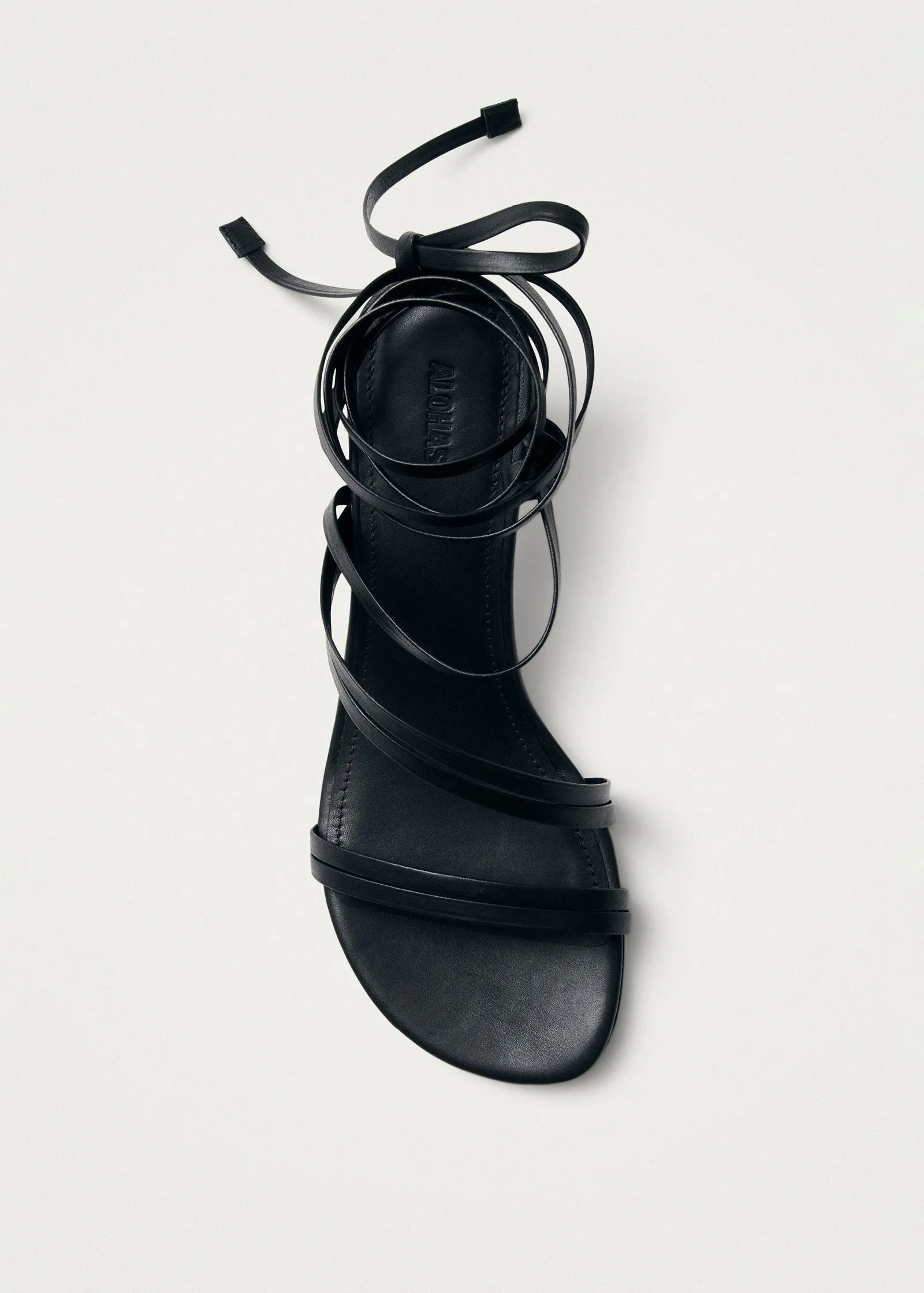 Curly Black Leather Sandals sold by Alohas product image thumbnail 4