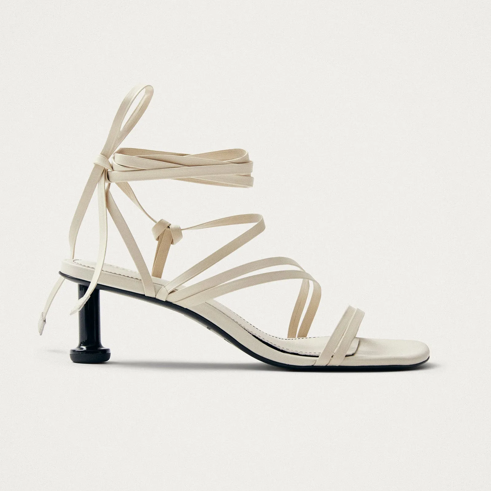 Curly Cream Leather Sandals sold by Alohas product image thumbnail 3