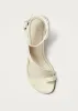 Miquela Onix Cream Leather Sandals sold by Alohas