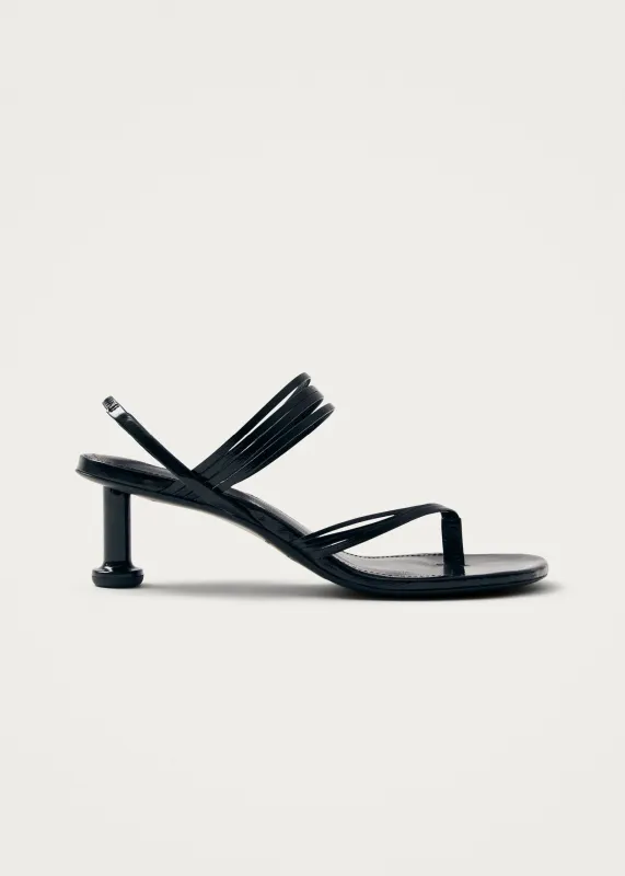Salsa Black Leather Sandals sold by Alohas