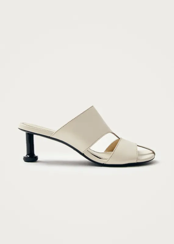Rhea Cream Leather Sandals sold by Alohas