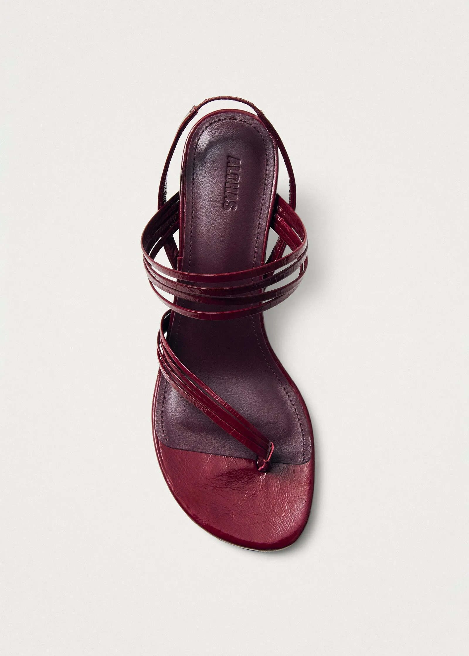 Salsa Burgundy Leather Sandals sold by Alohas product image thumbnail 4
