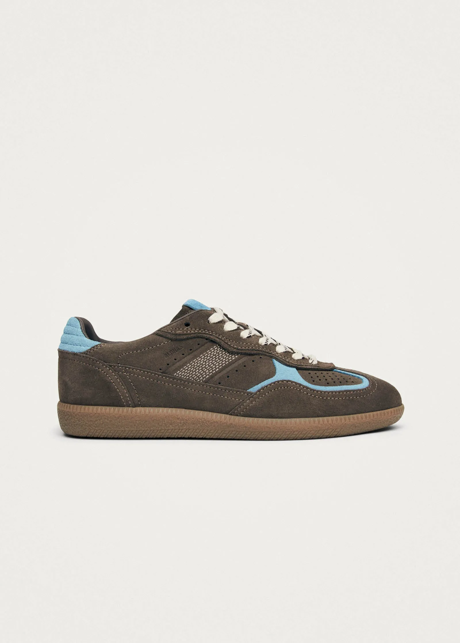 Tb.490 Rife Taupe Cornflower Blue Leather Sneakers sold by Alohas