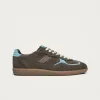 Tb.490 Rife Taupe Cornflower Blue Leather Sneakers sold by Alohas