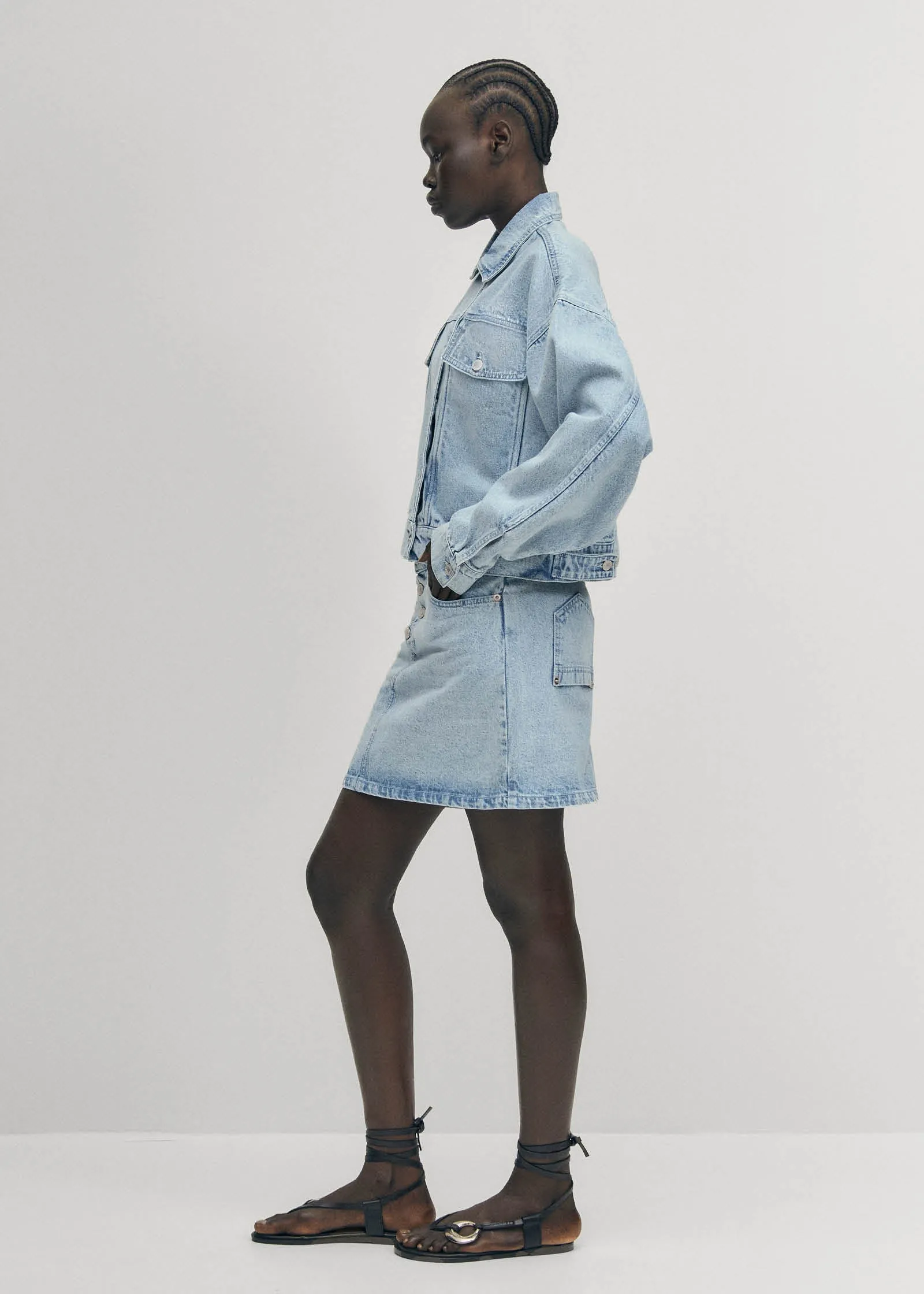 India Light Blue Denim Jacket sold by Alohas product image thumbnail 5