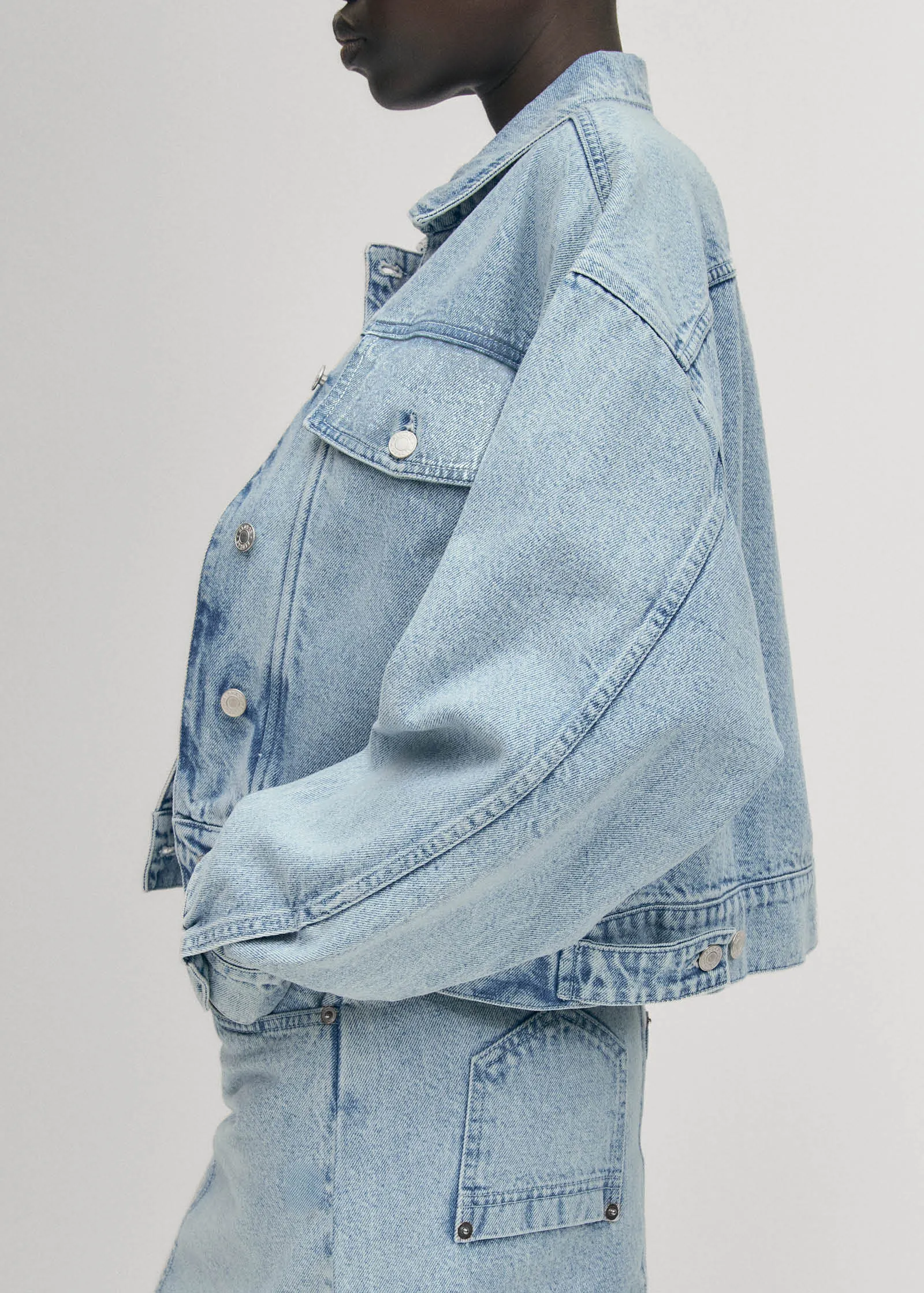 India Light Blue Denim Jacket sold by Alohas product image thumbnail 2