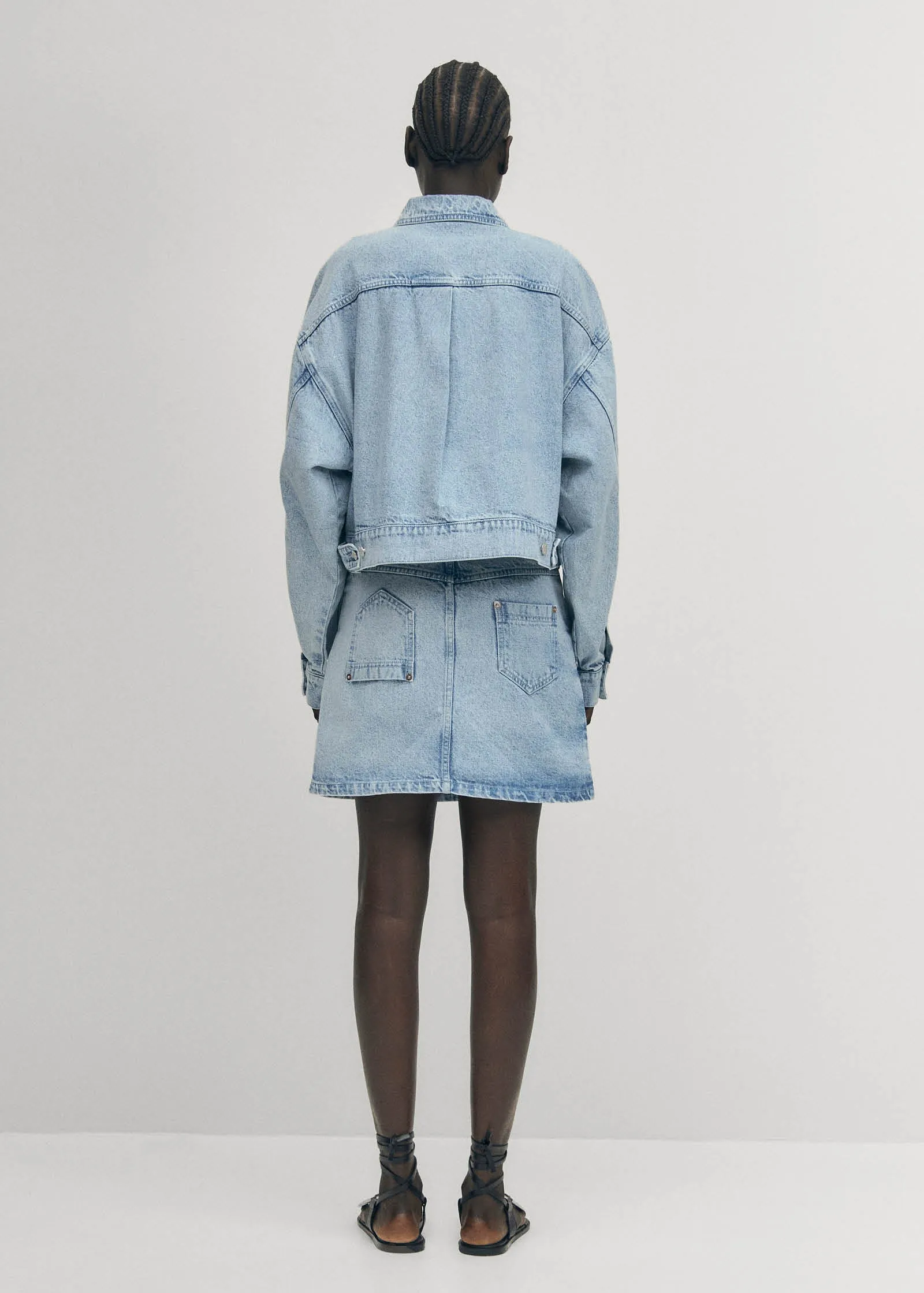 India Light Blue Denim Jacket sold by Alohas product image thumbnail 4