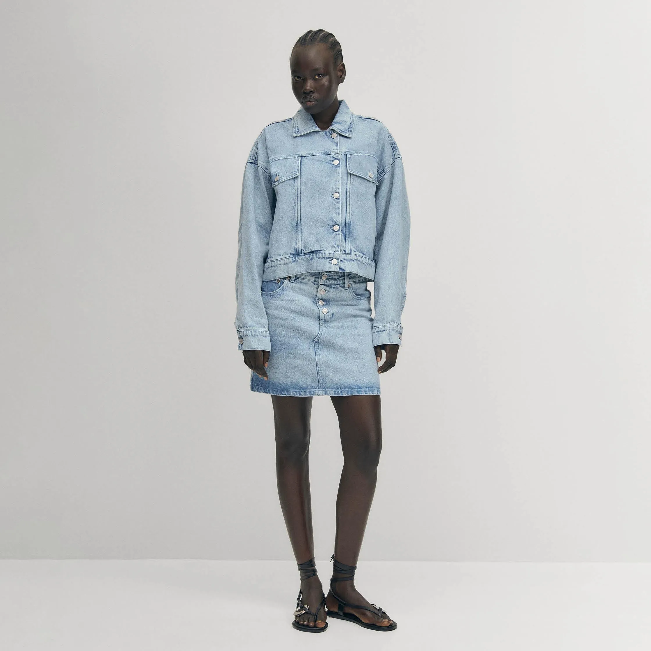 India Light Blue Denim Jacket sold by Alohas product image thumbnail 3