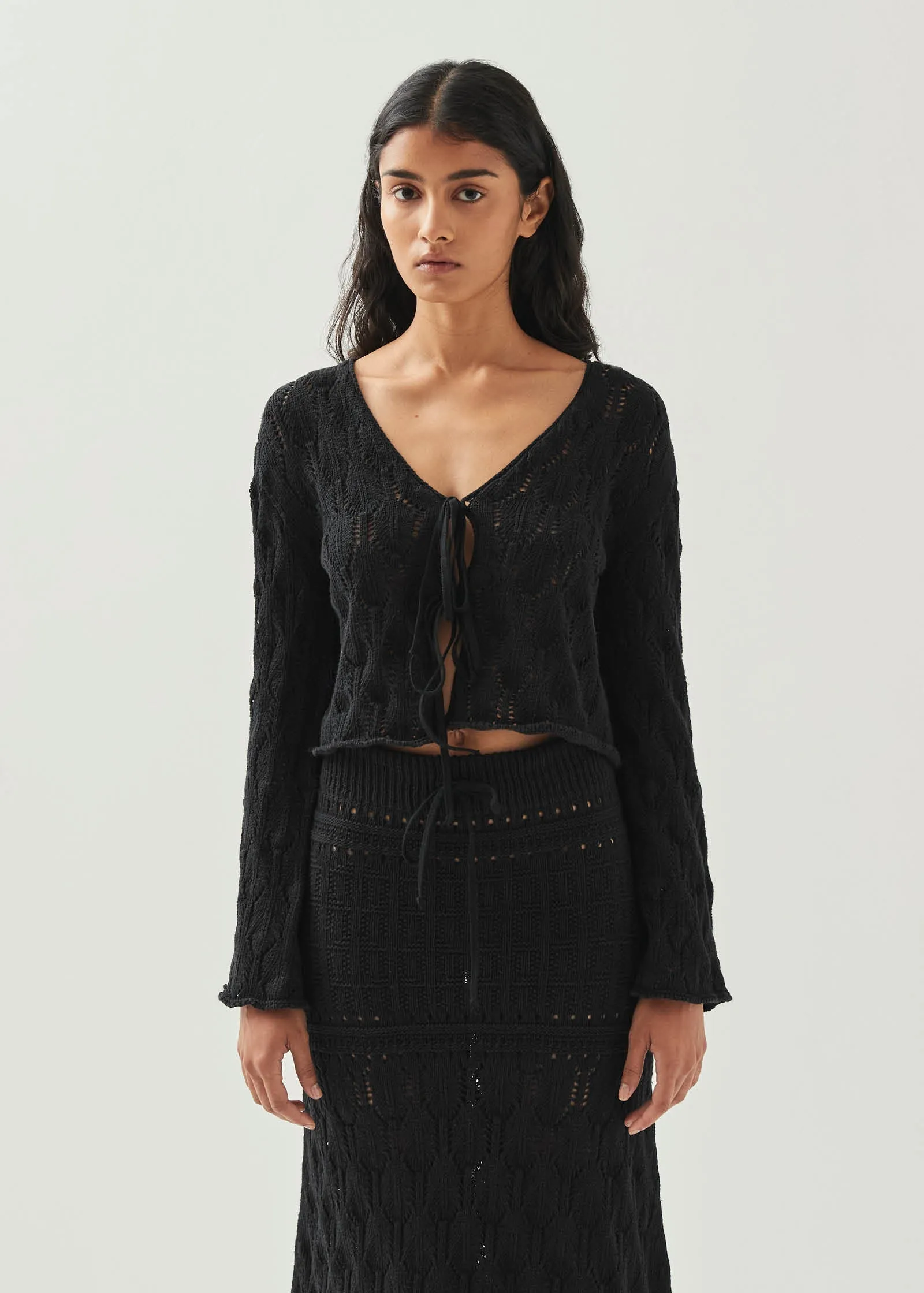 Neli Black Tricot Sweater sold by Alohas product image thumbnail 5
