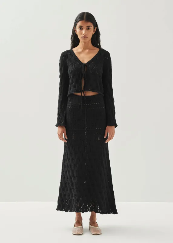 Neli Black Tricot Sweater made by Alohas