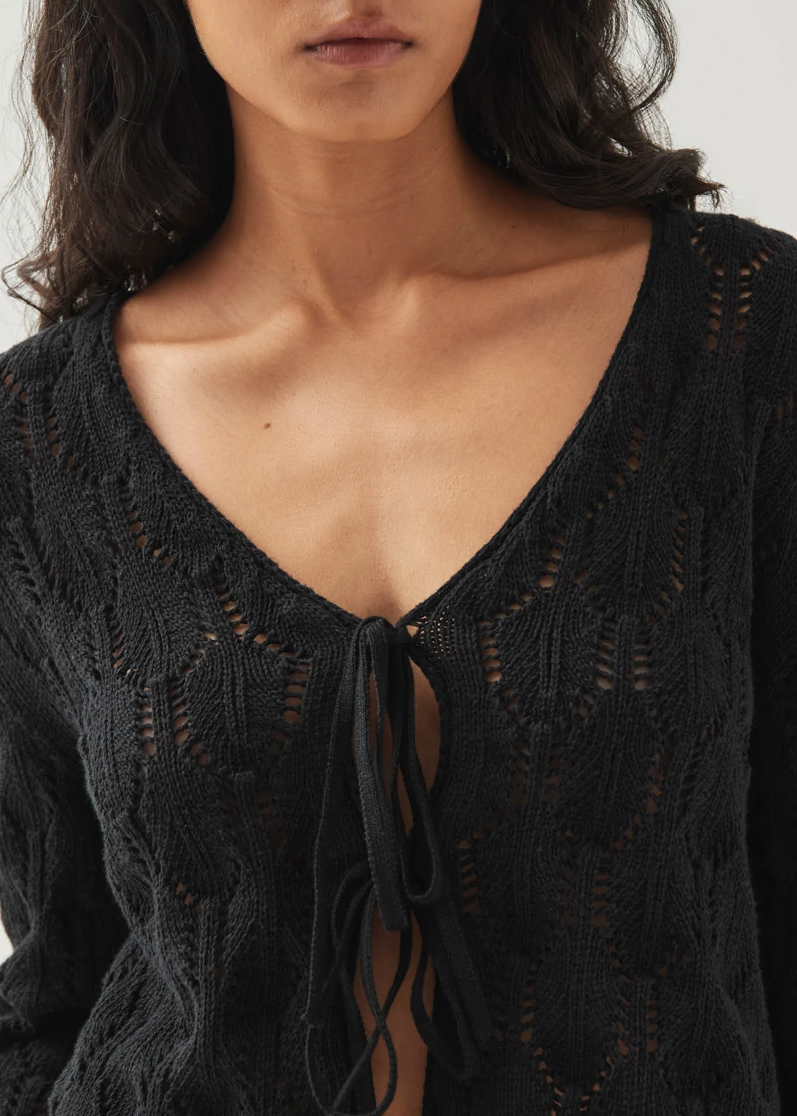 Neli Black Tricot Sweater sold by Alohas product image thumbnail 4