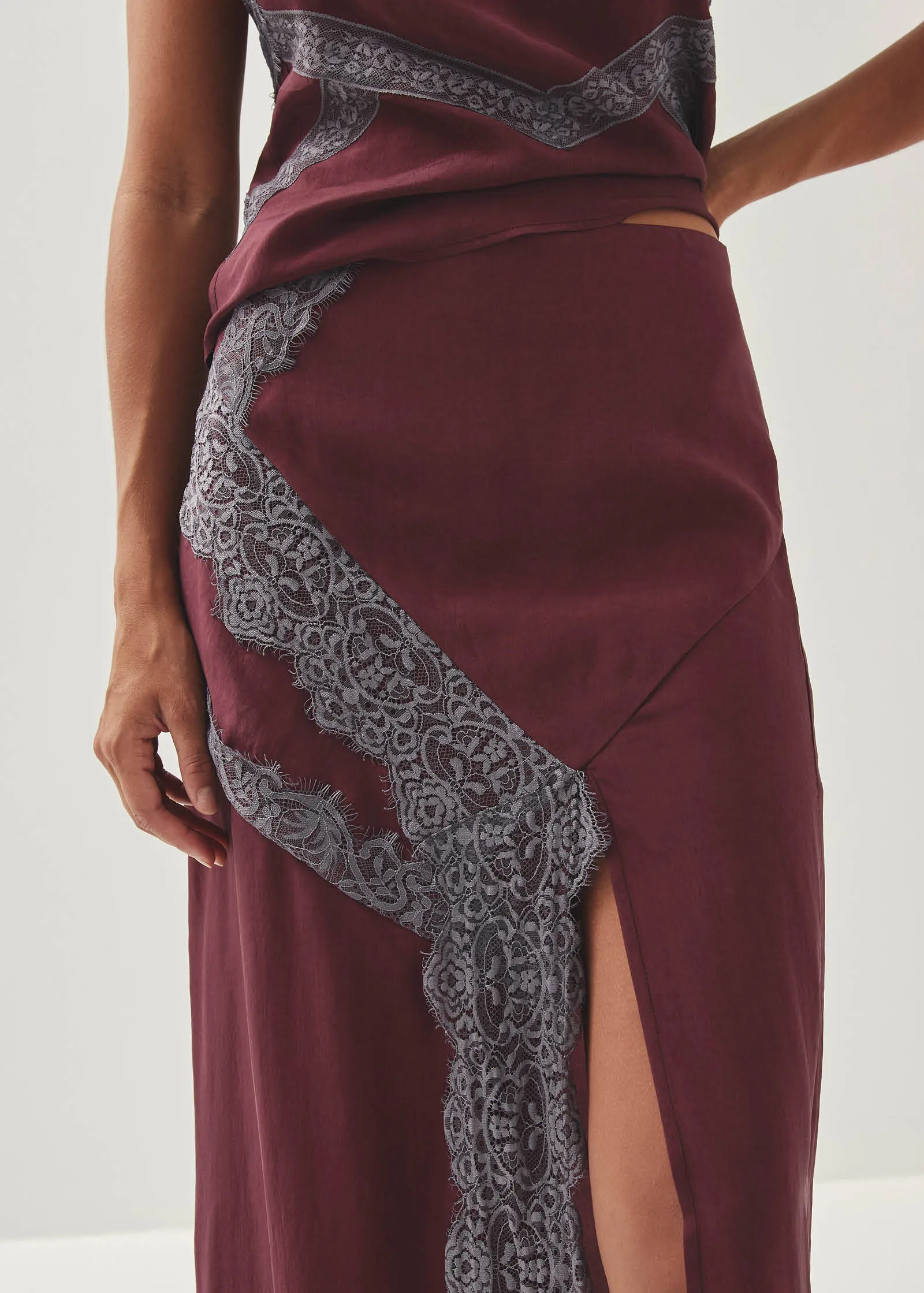 Nusa Burgundy Skirt sold by Alohas product image thumbnail 4