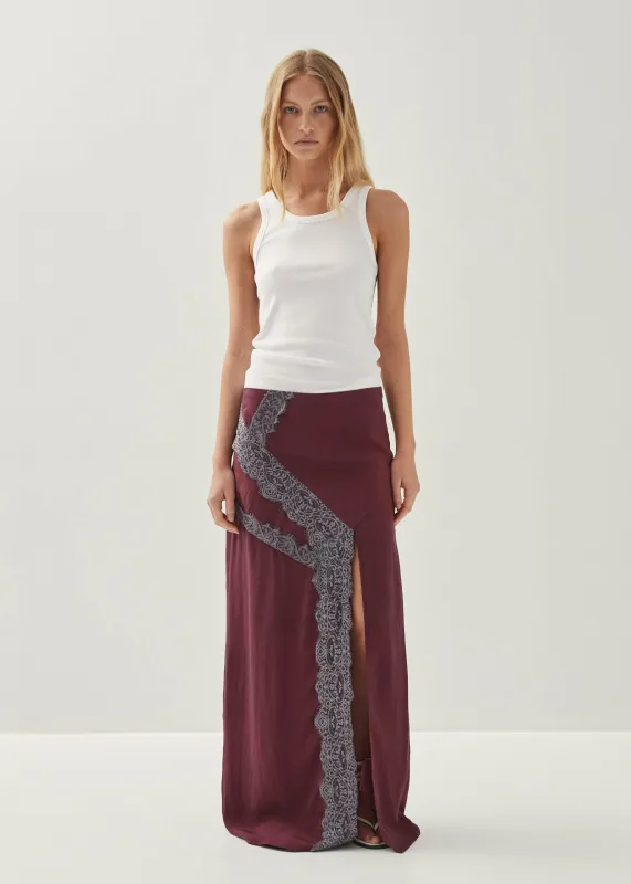 Nusa Burgundy Skirt made by Alohas