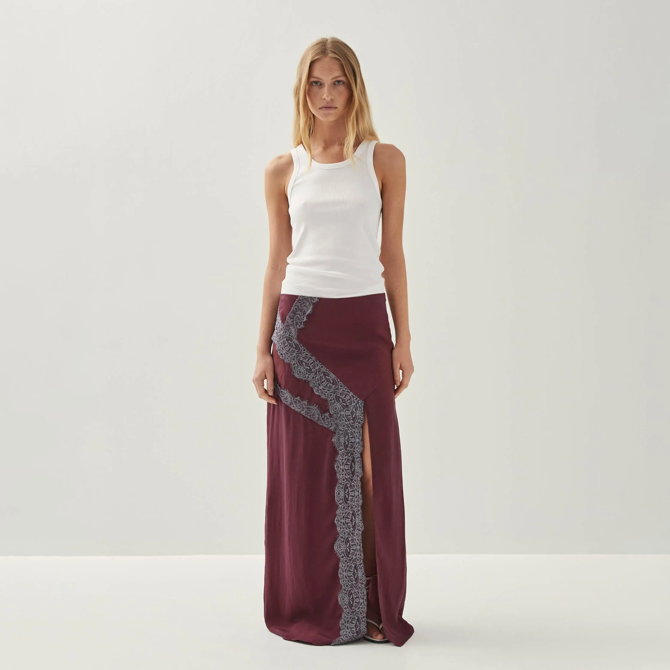 Nusa Burgundy Skirt sold by Alohas product image thumbnail 3