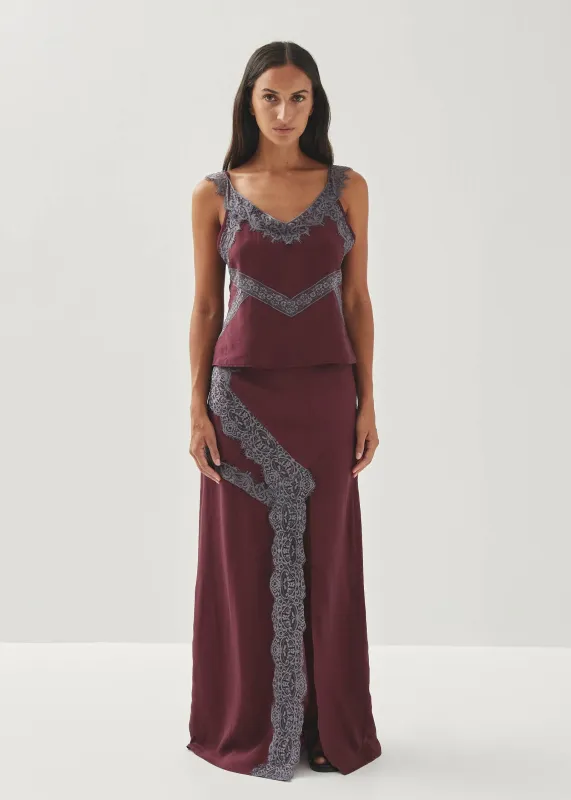 Hebe Burgundy Top sold by Alohas