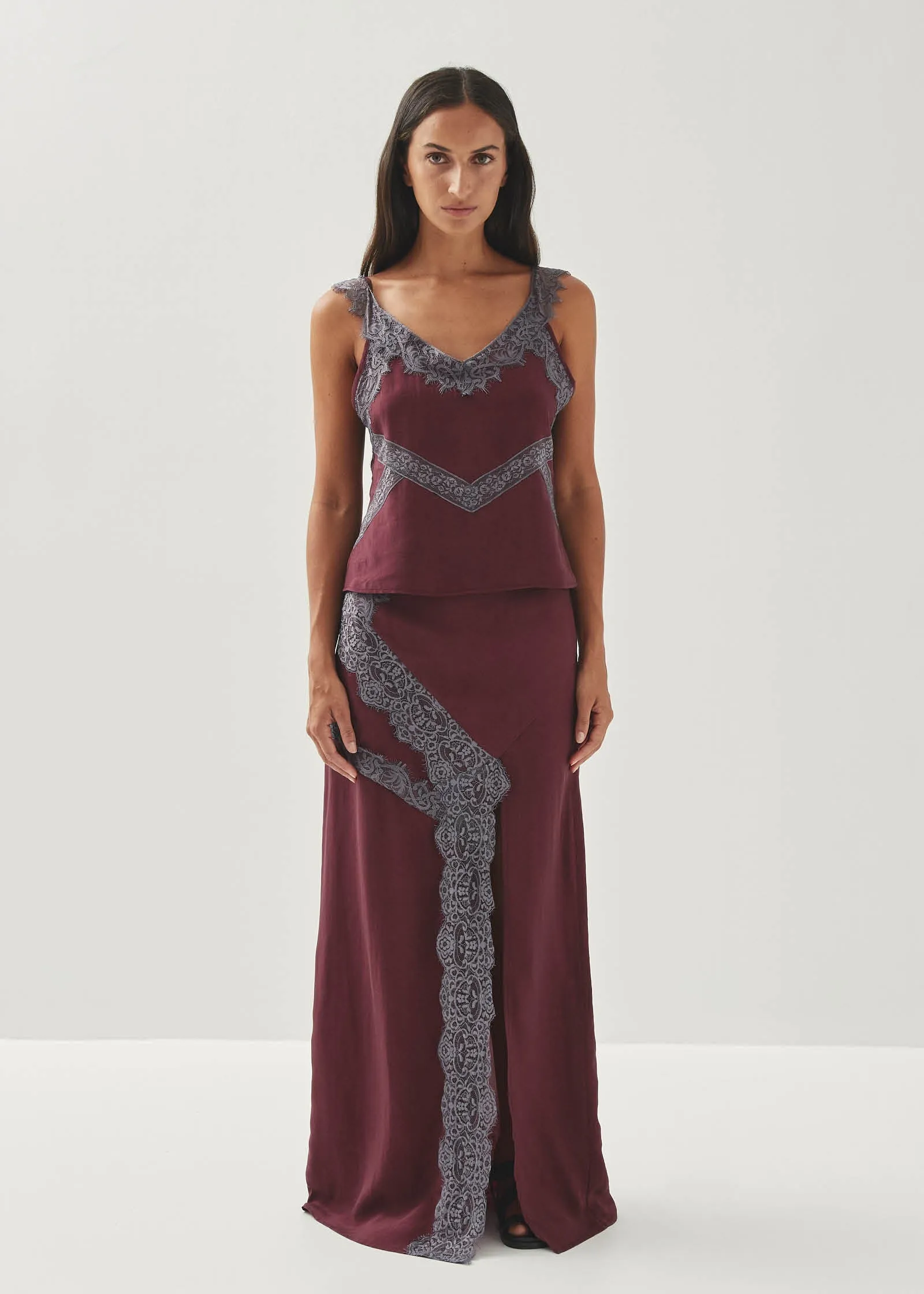 Hebe Burgundy Top sold by Alohas