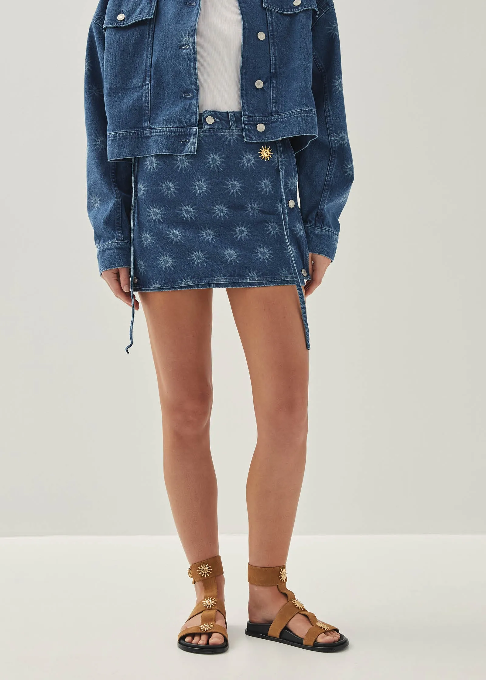 Hada Deep Blue Denim Skirt sold by Alohas product image thumbnail 5