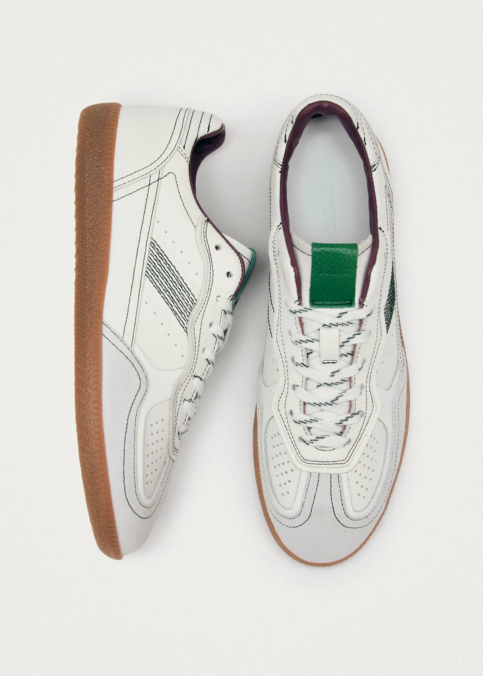 Tb.490 White Purple Green Leather Sneakers sold by Alohas product image thumbnail 5