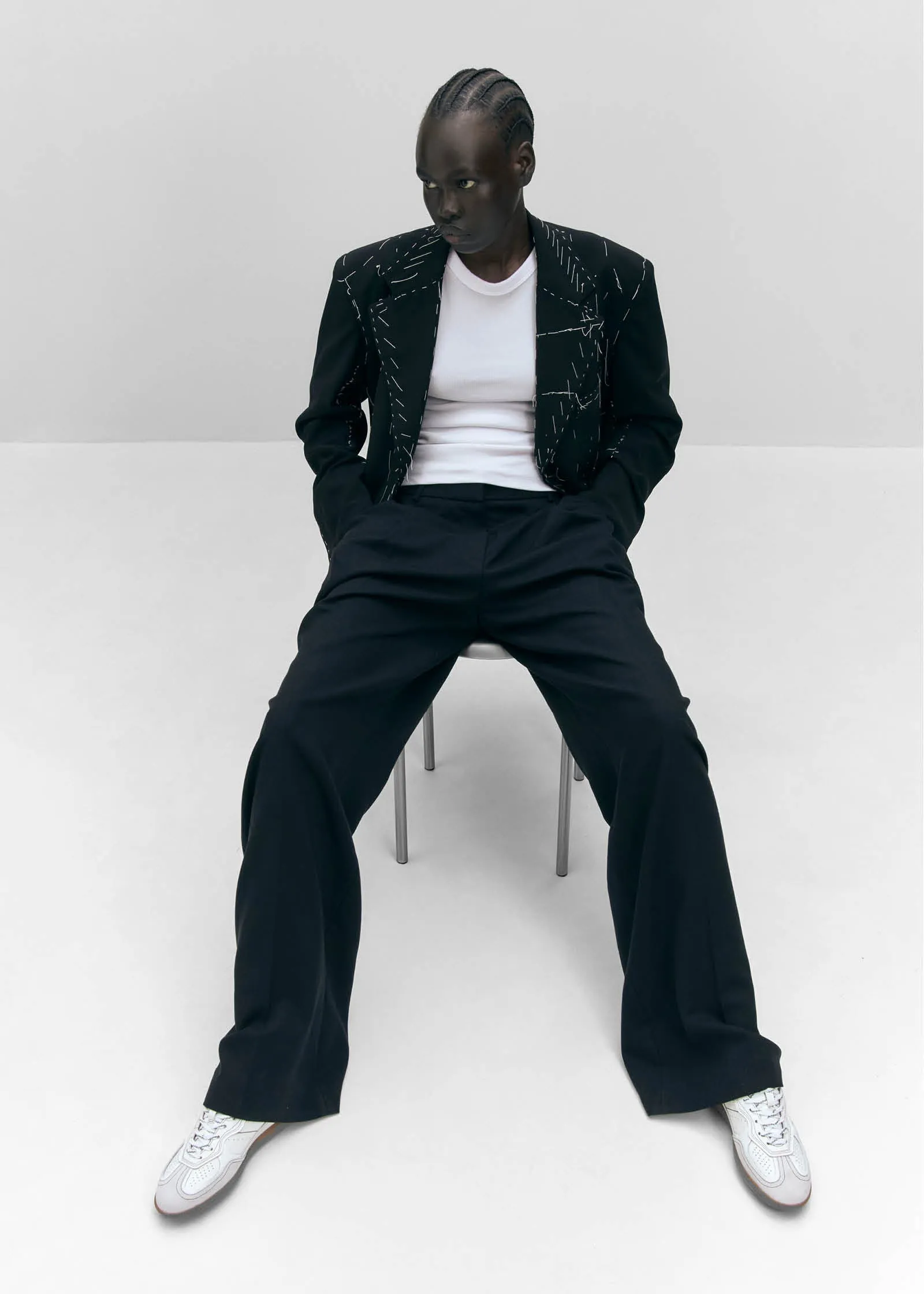 Tb.490 White Purple Green Leather Sneakers sold by Alohas product image thumbnail 2