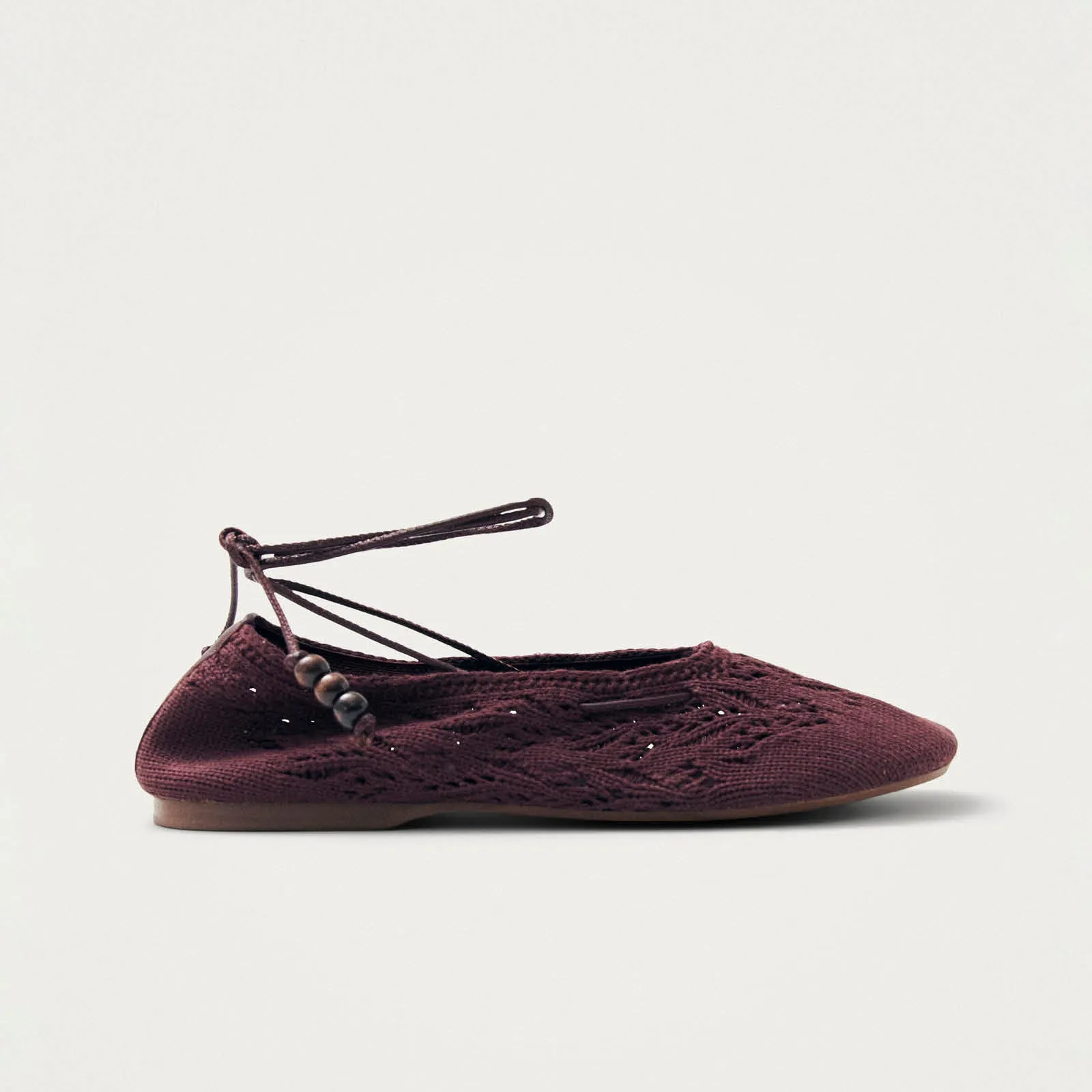 Rosemary Crochet Burgundy Ballet Flats sold by Alohas product image thumbnail 3