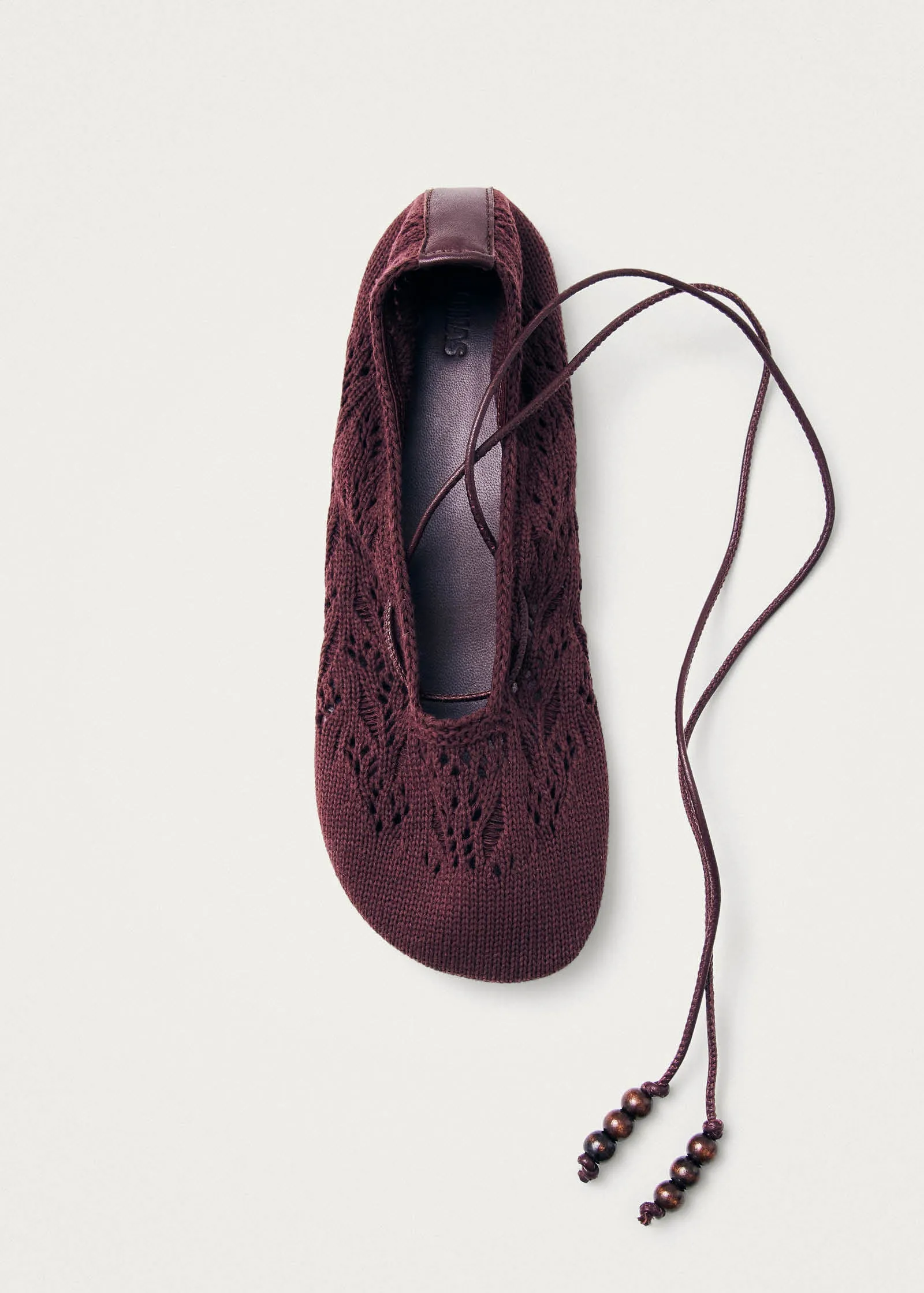 Rosemary Crochet Burgundy Ballet Flats sold by Alohas product image thumbnail 5