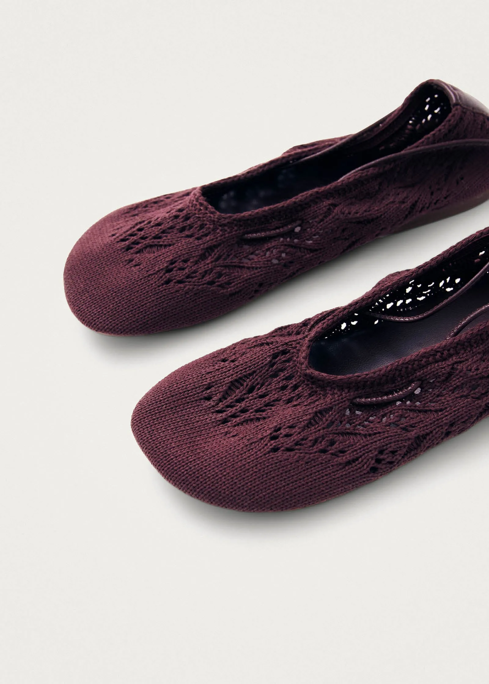 Rosemary Crochet Burgundy Ballet Flats sold by Alohas product image thumbnail 4