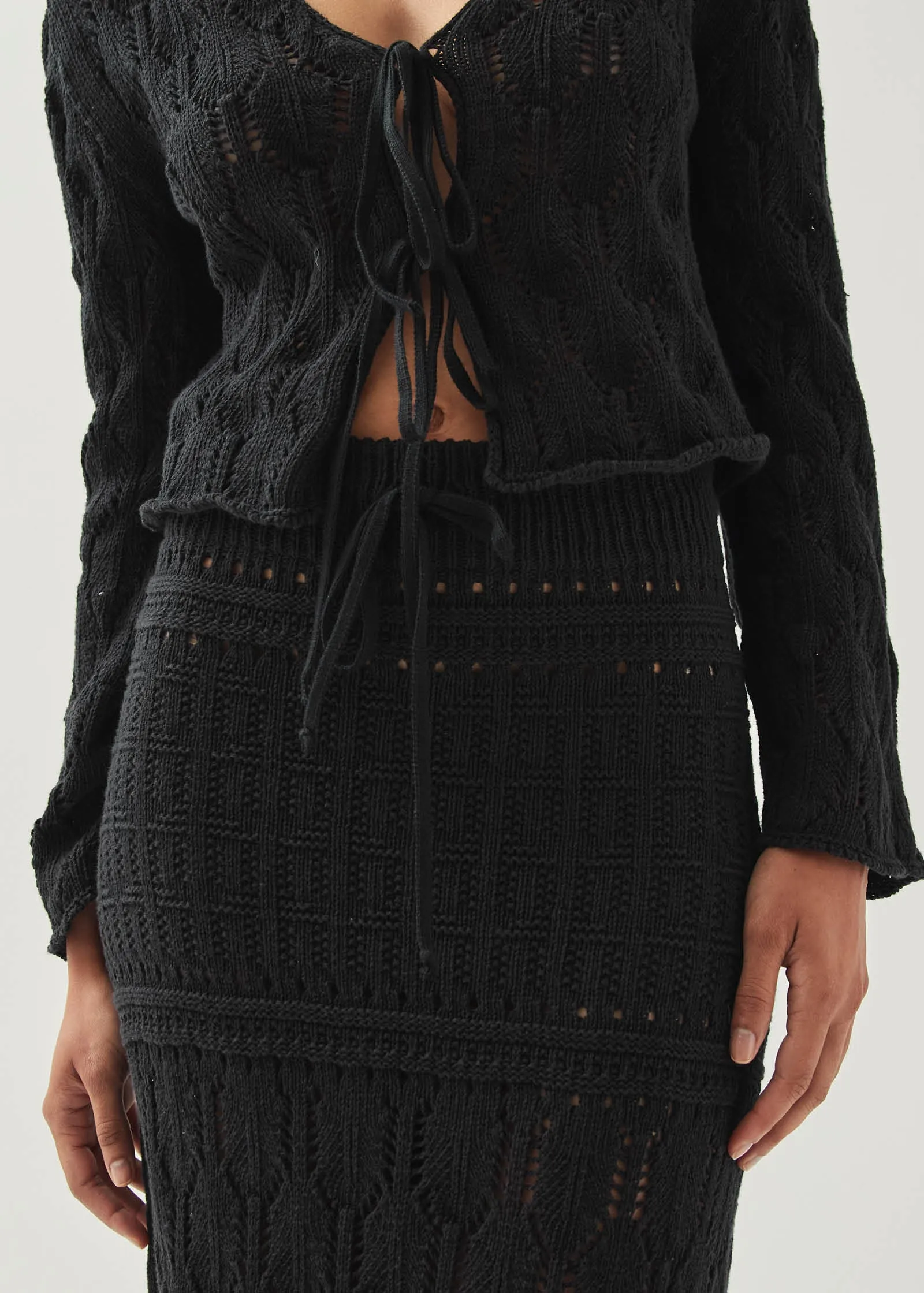 Mauver Black Tricot Skirt sold by Alohas product image thumbnail 2