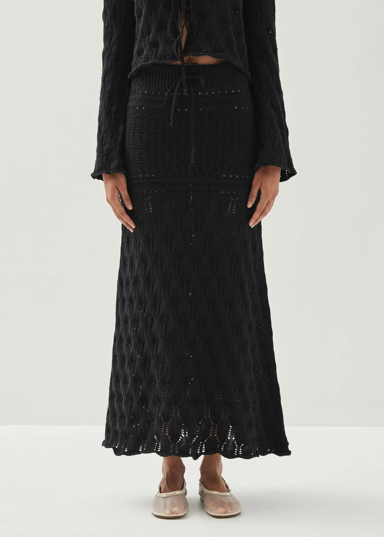 Mauver Black Tricot Skirt sold by Alohas product image thumbnail 4