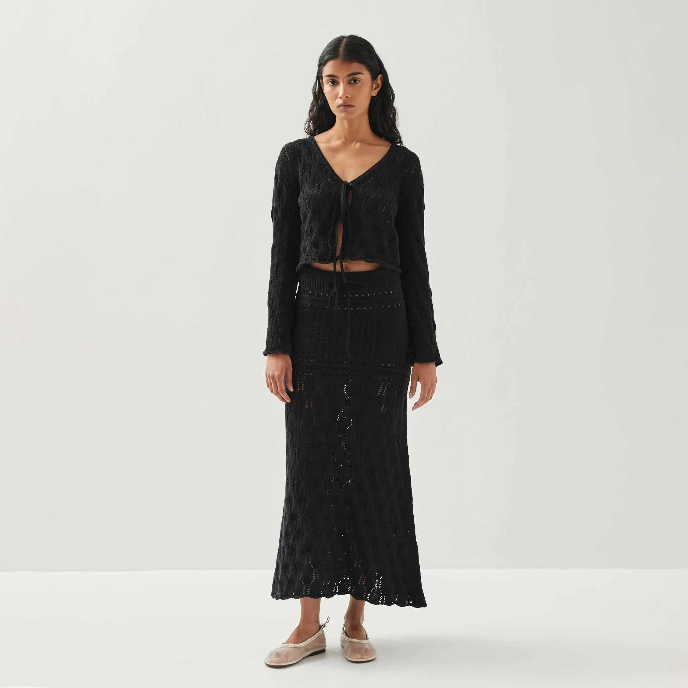 Mauver Black Tricot Skirt sold by Alohas product image thumbnail 3