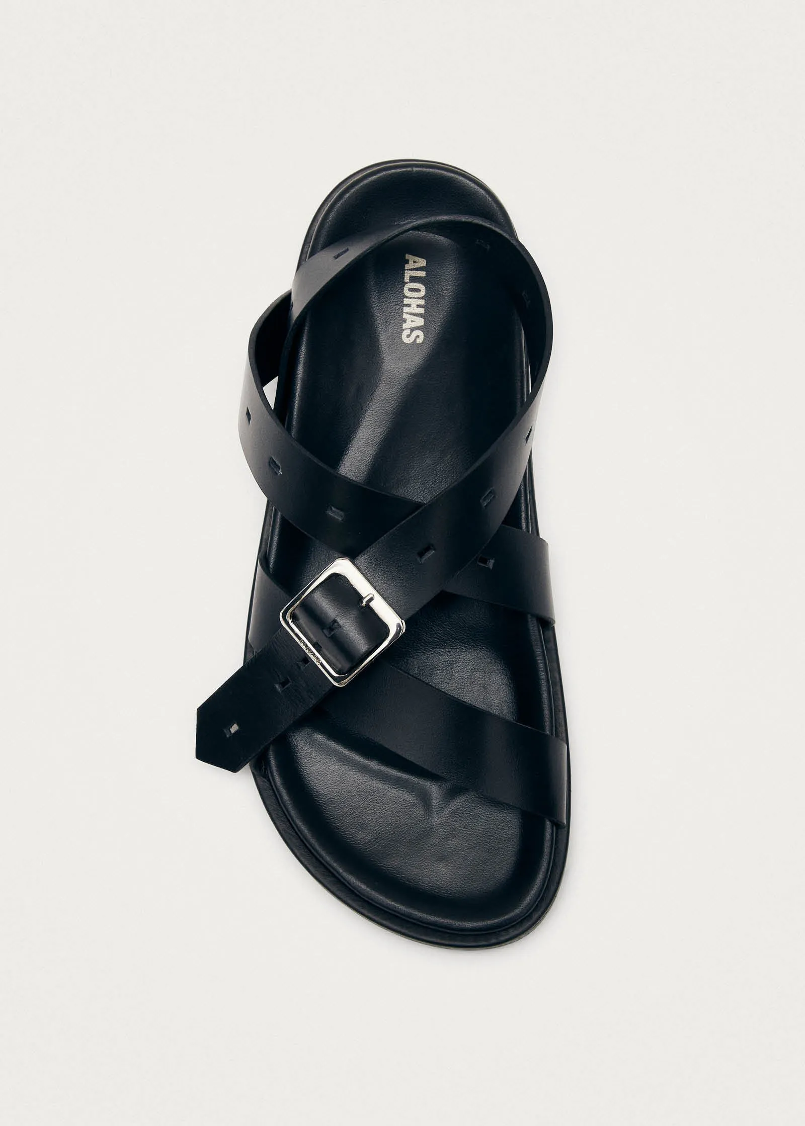 Broome Black Leather Sandals sold by Alohas product image thumbnail 5