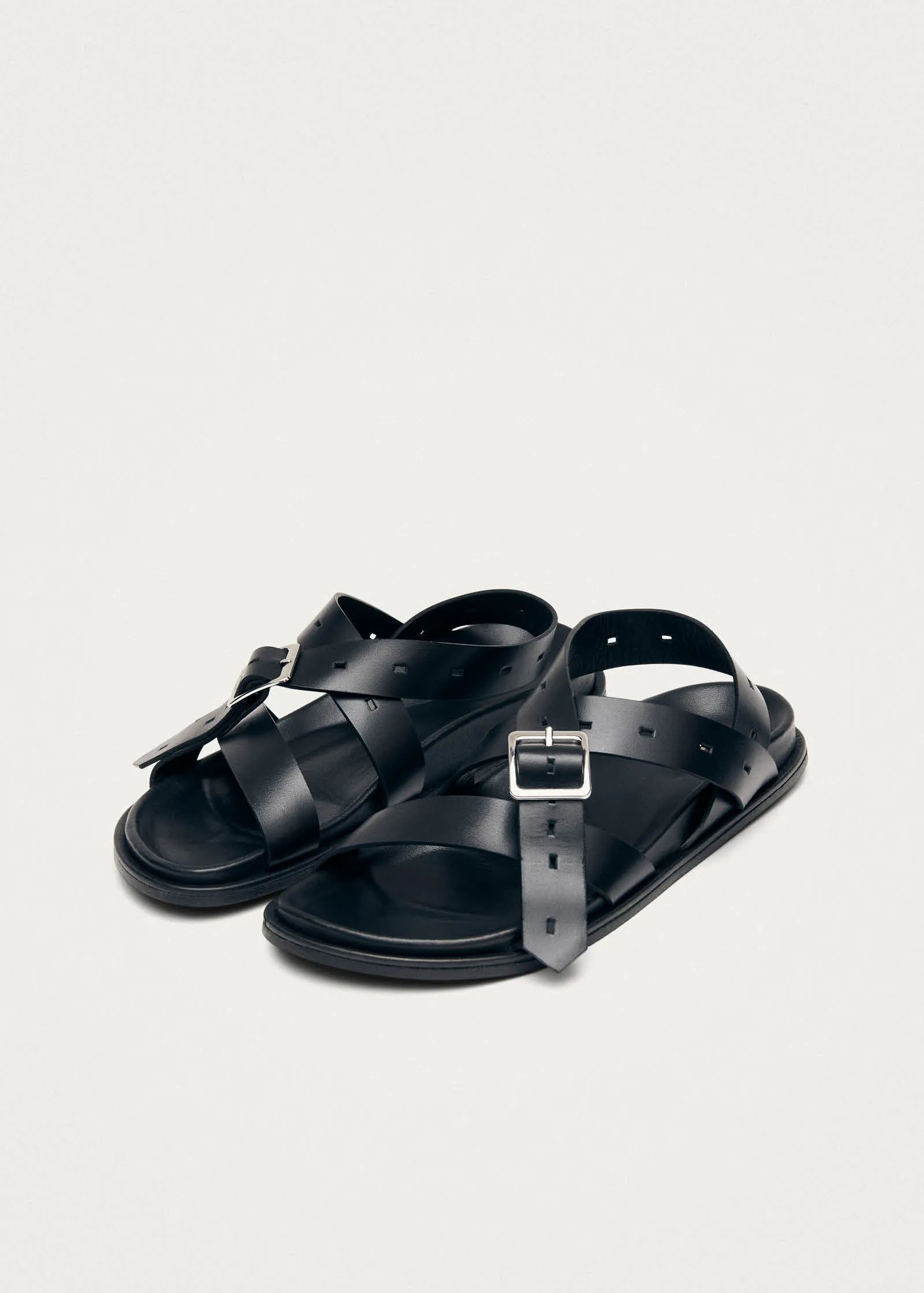 Broome Black Leather Sandals sold by Alohas product image thumbnail 2