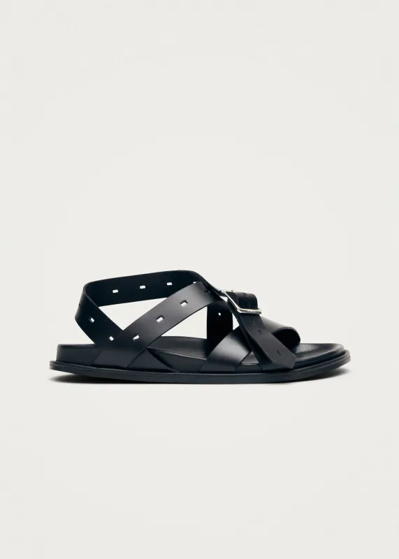 Broome Black Leather Sandals sold by Alohas