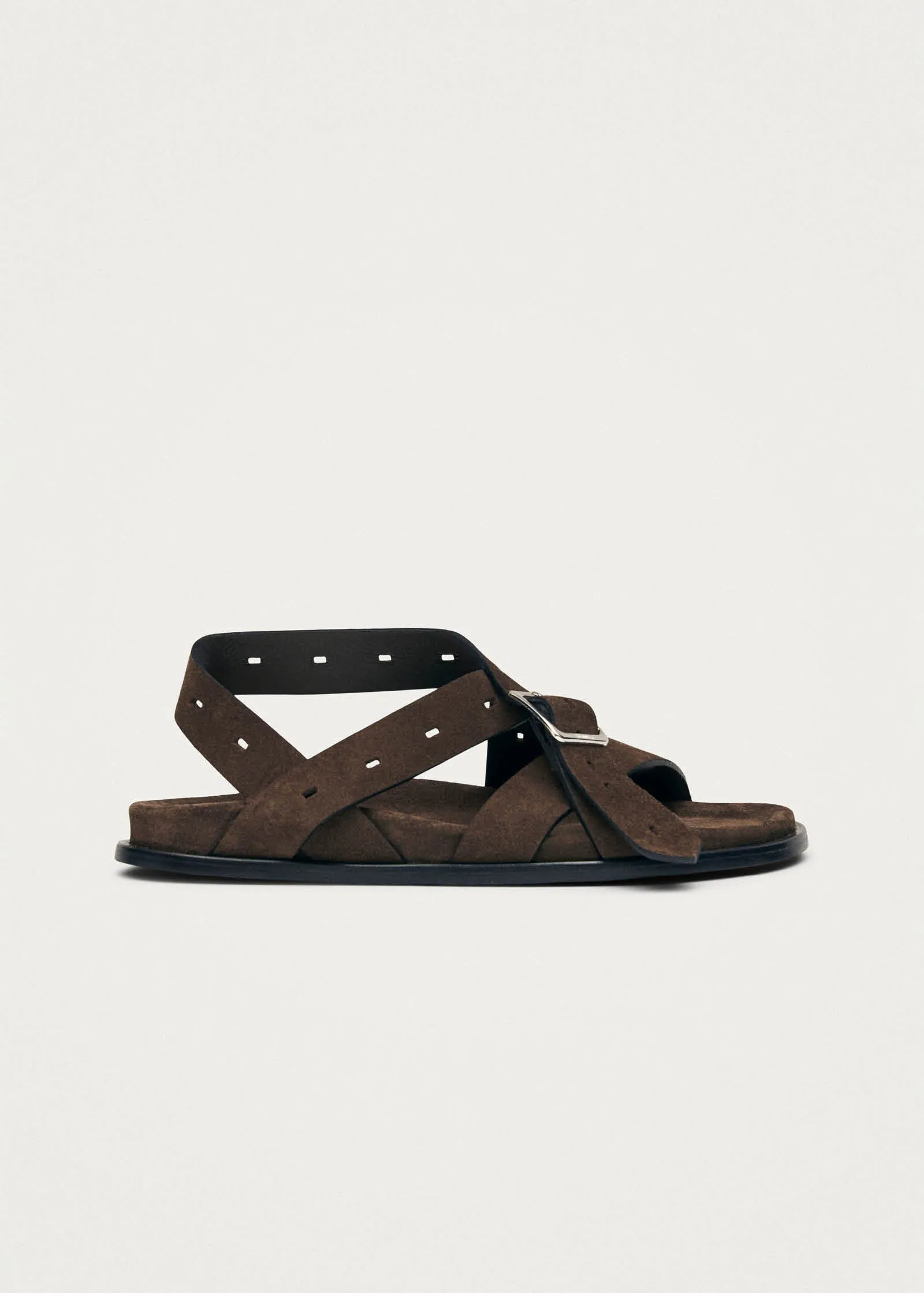 Broome Suede Brown Leather Sandals sold by Alohas