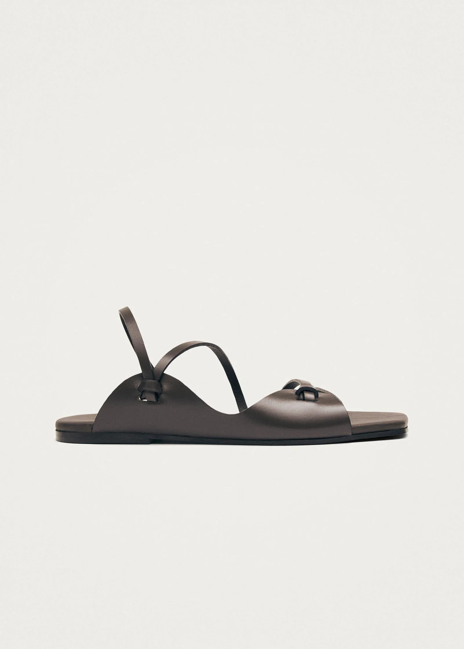 Minae Brown Leather Sandals sold by Alohas