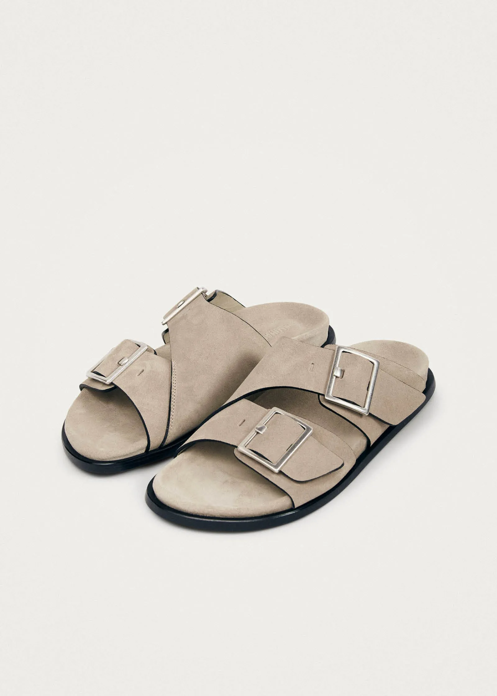 Alba Suede Beige Leather Sandals sold by Alohas product image thumbnail 2